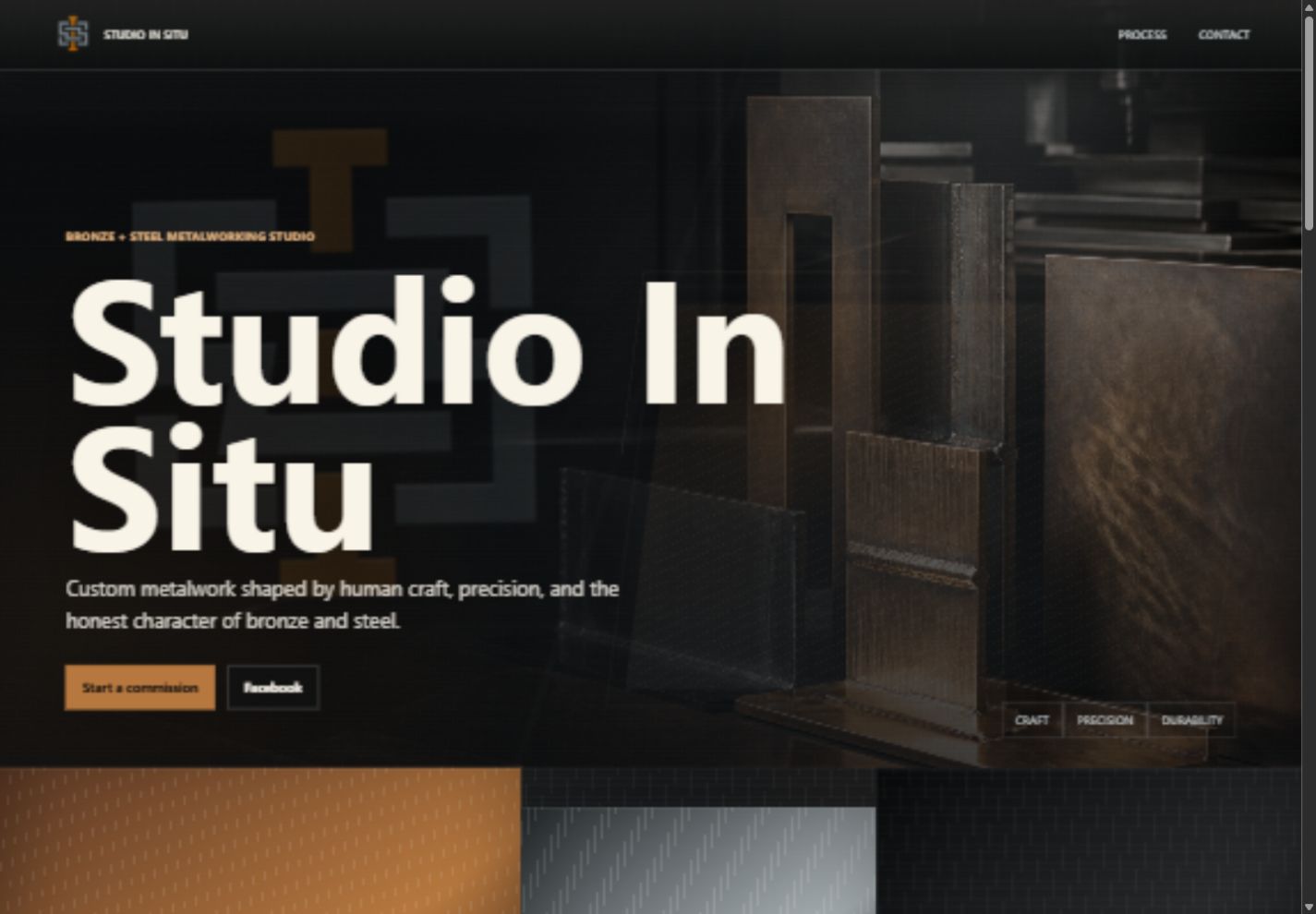 Studio In Situ website on desktop